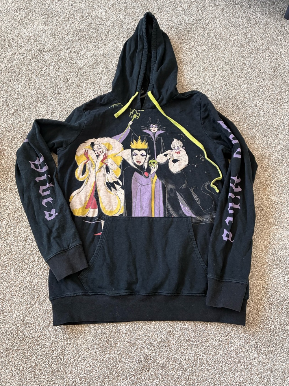 Disney Black Villains Hoodie size XL